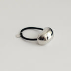 Silver Bold Crescent Metal Cuff Hair Tie