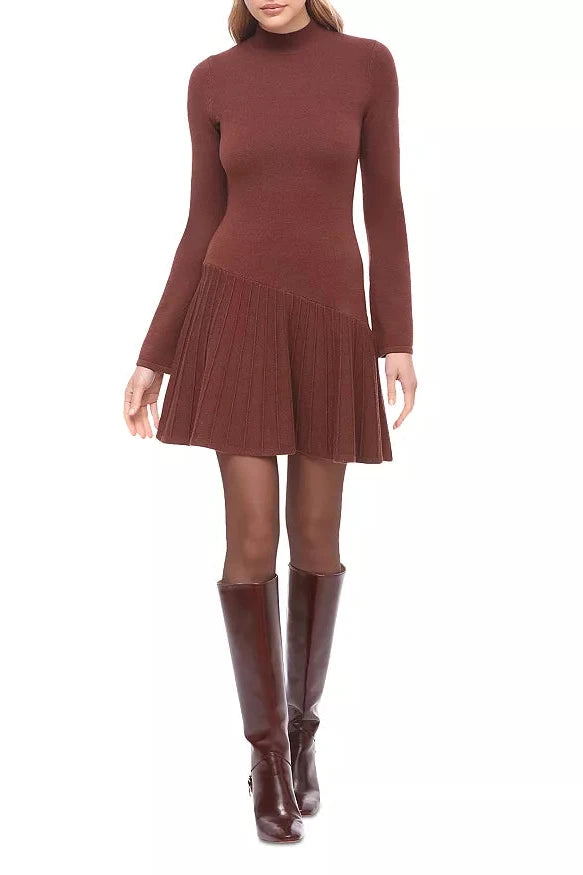 Asymmetric Hem Mini Sweater Dress
