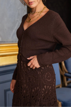 Mila V-Neck Knitted Cardigan