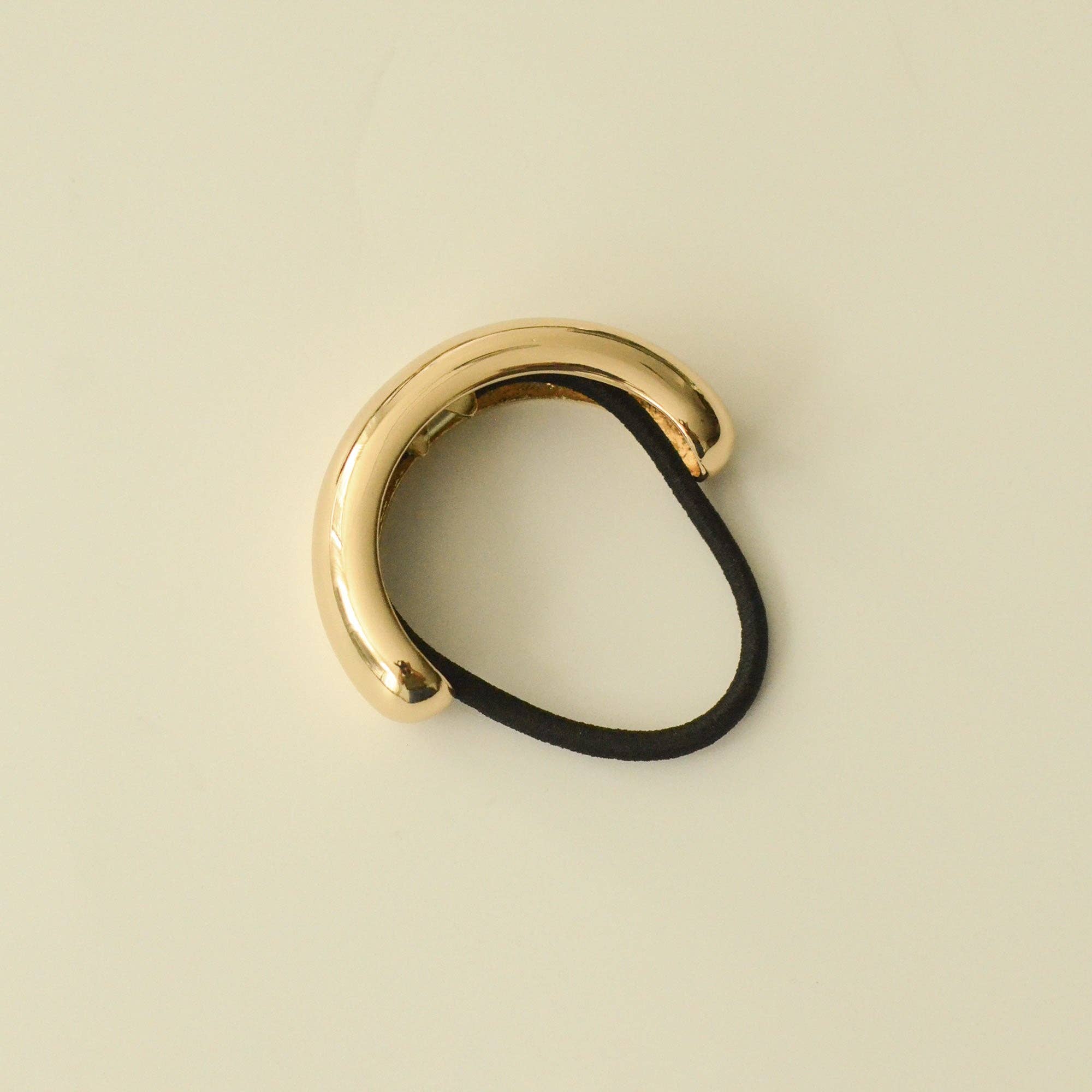 Gold Wide Metal Cuff Hair Tie