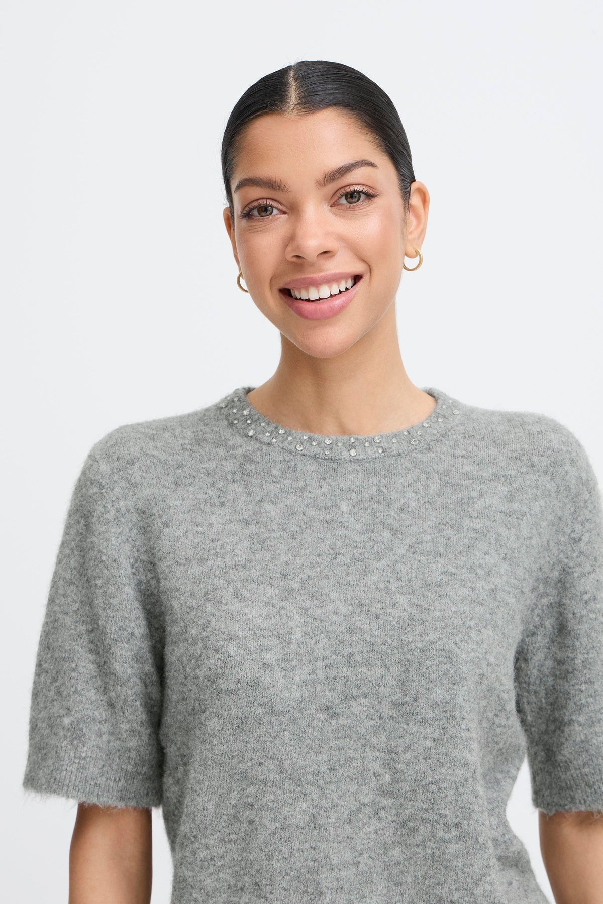Byomea Rhinestone Sweater Top