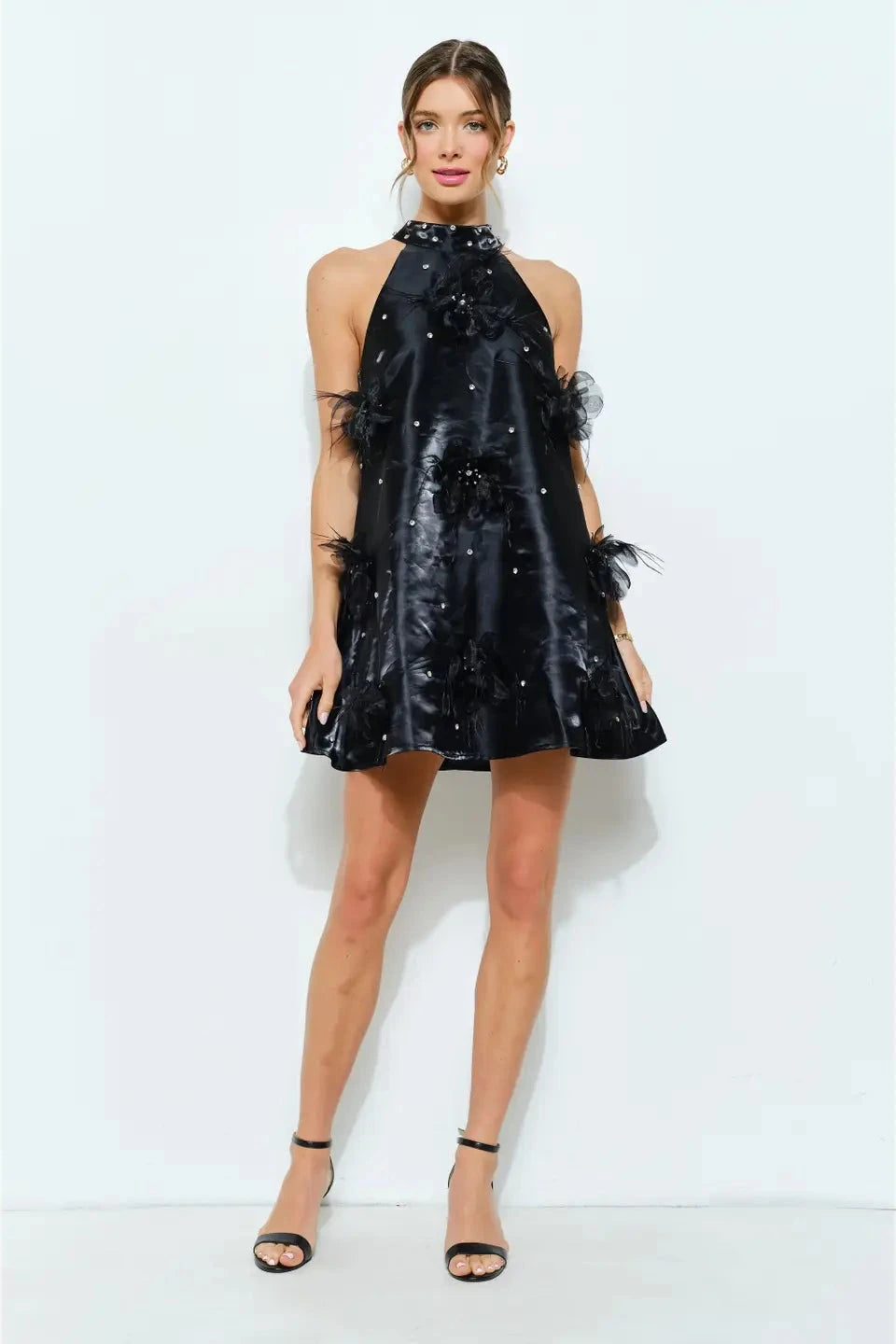 The Midnight Bloom Mini Dress