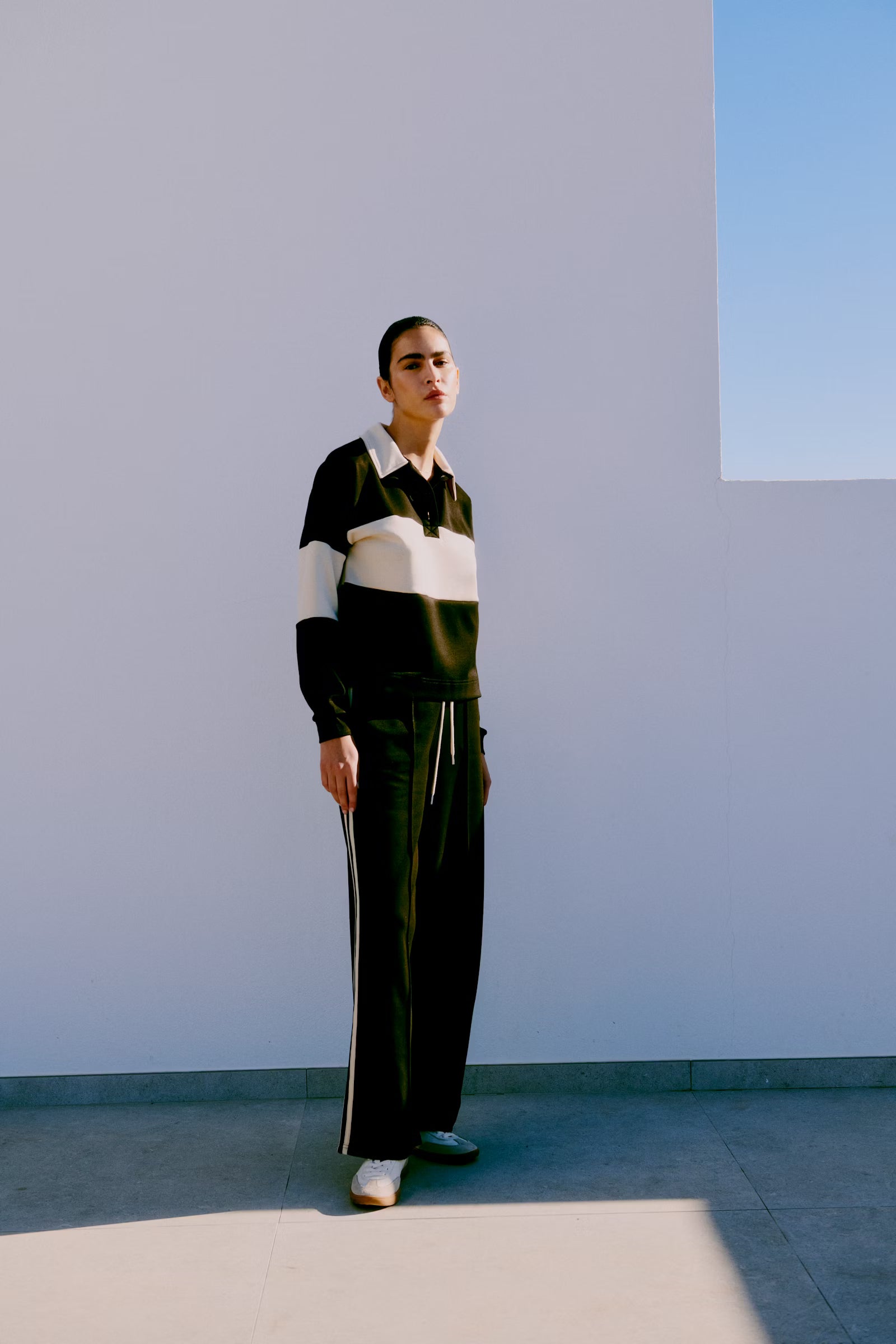 Bypusti Contrast Polo Pullover