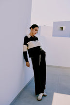 Bypusti Contrast Polo Pullover