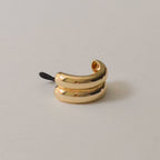 Gold Wide Double Arch Metal Ponytail Hair Tie