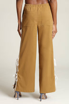 Side Tie Wide Leg Track Pants