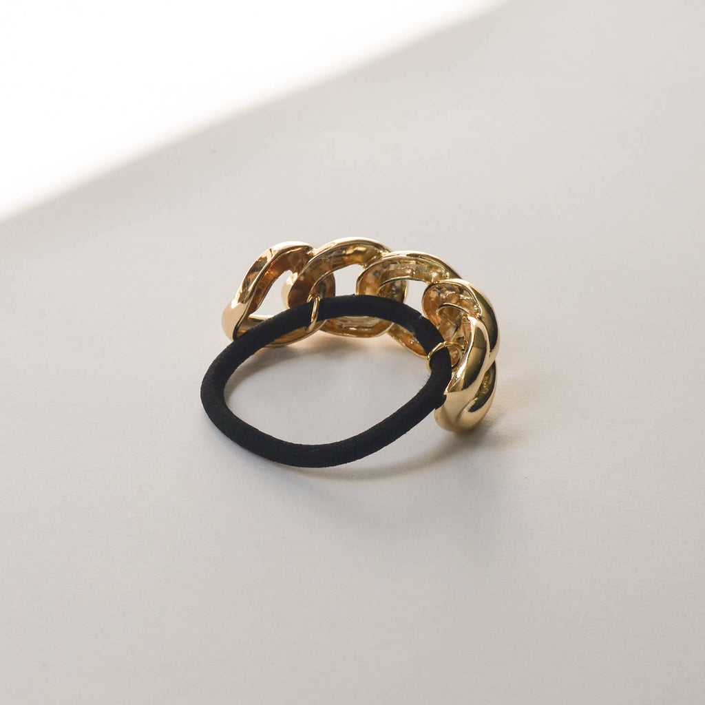 Gold Chain Metal Ponytail Cuff Hair Tie