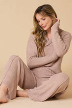 Ultra-Marshmallow Shawl Collar + Pintuck Pant Set