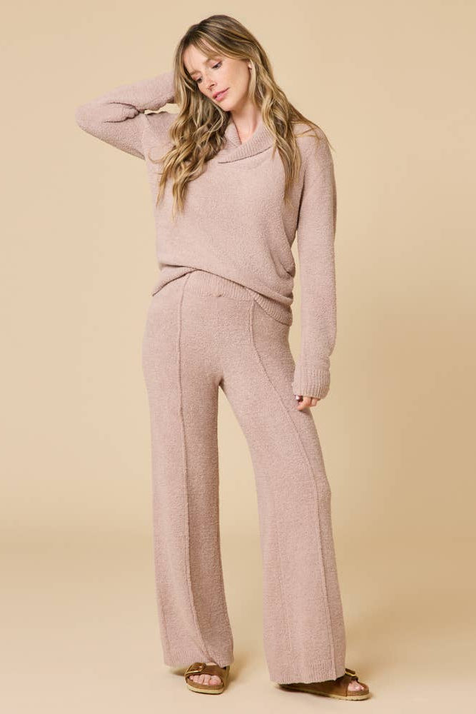 Ultra-Marshmallow Shawl Collar + Pintuck Pant Set