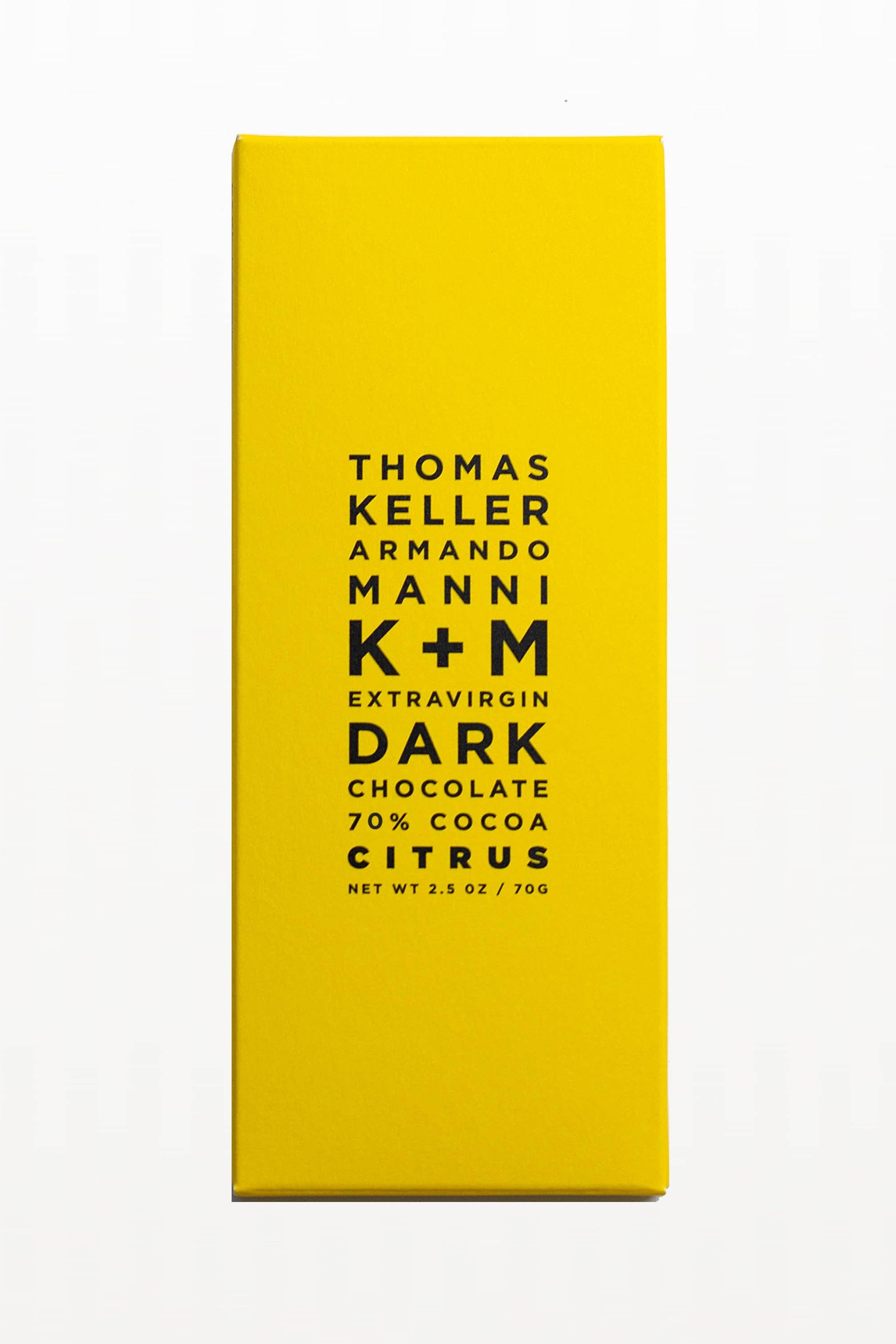 Thomas Keller Extravirgin Dark Citrus Chocolate Bar