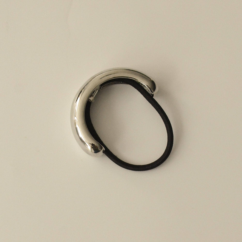 Silver Wide Metal Cuff Hair Tie