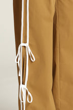 Side Tie Wide Leg Track Pants