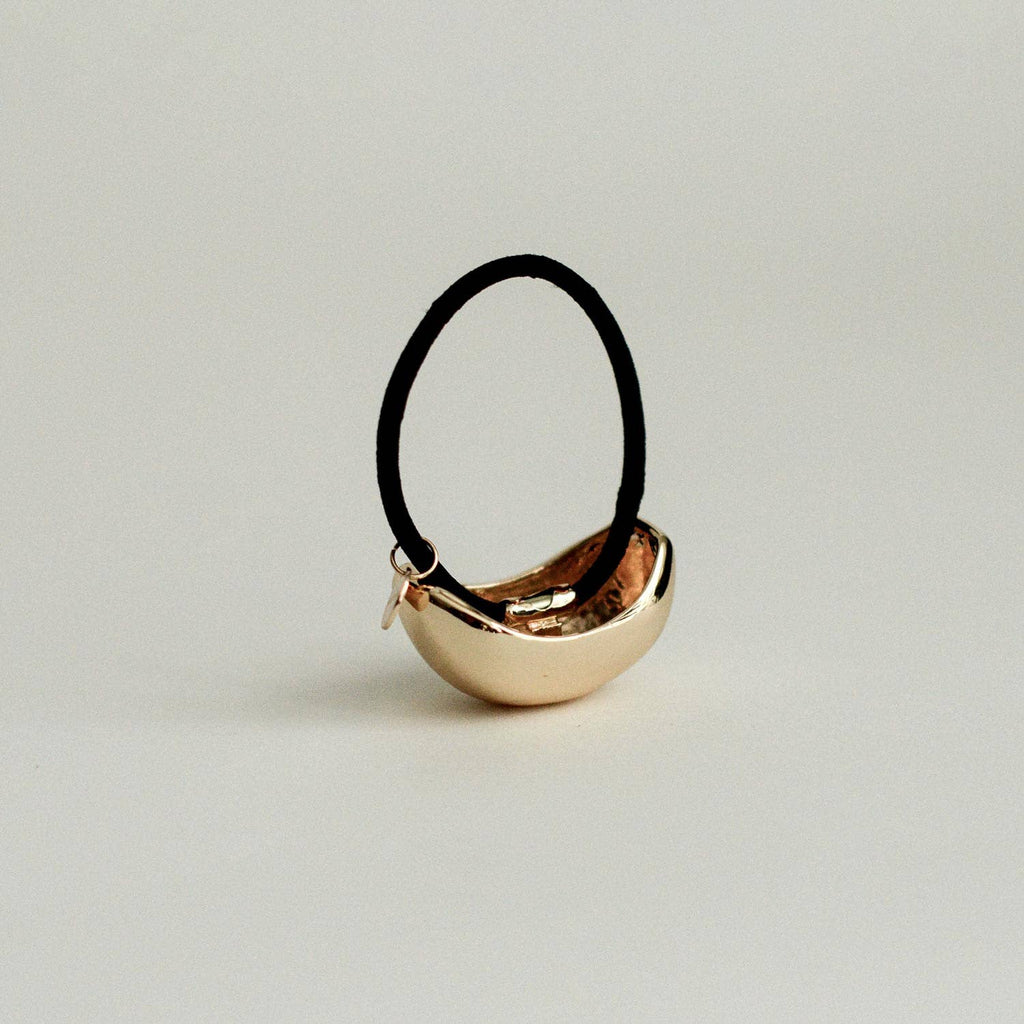 Gold Bold Crescent Metal Cuff Hair Tie