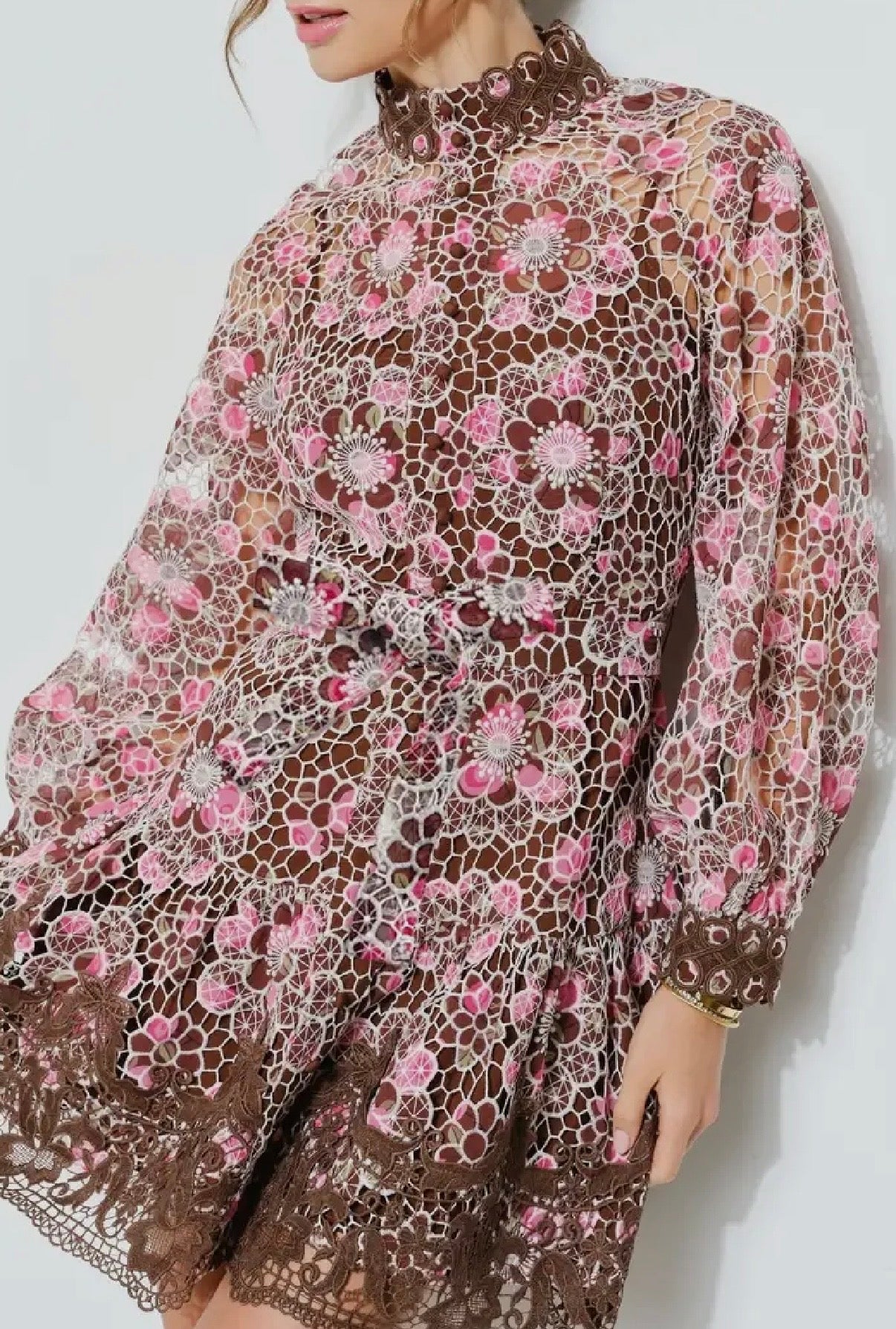 The Bloom + Lace Mini Dress