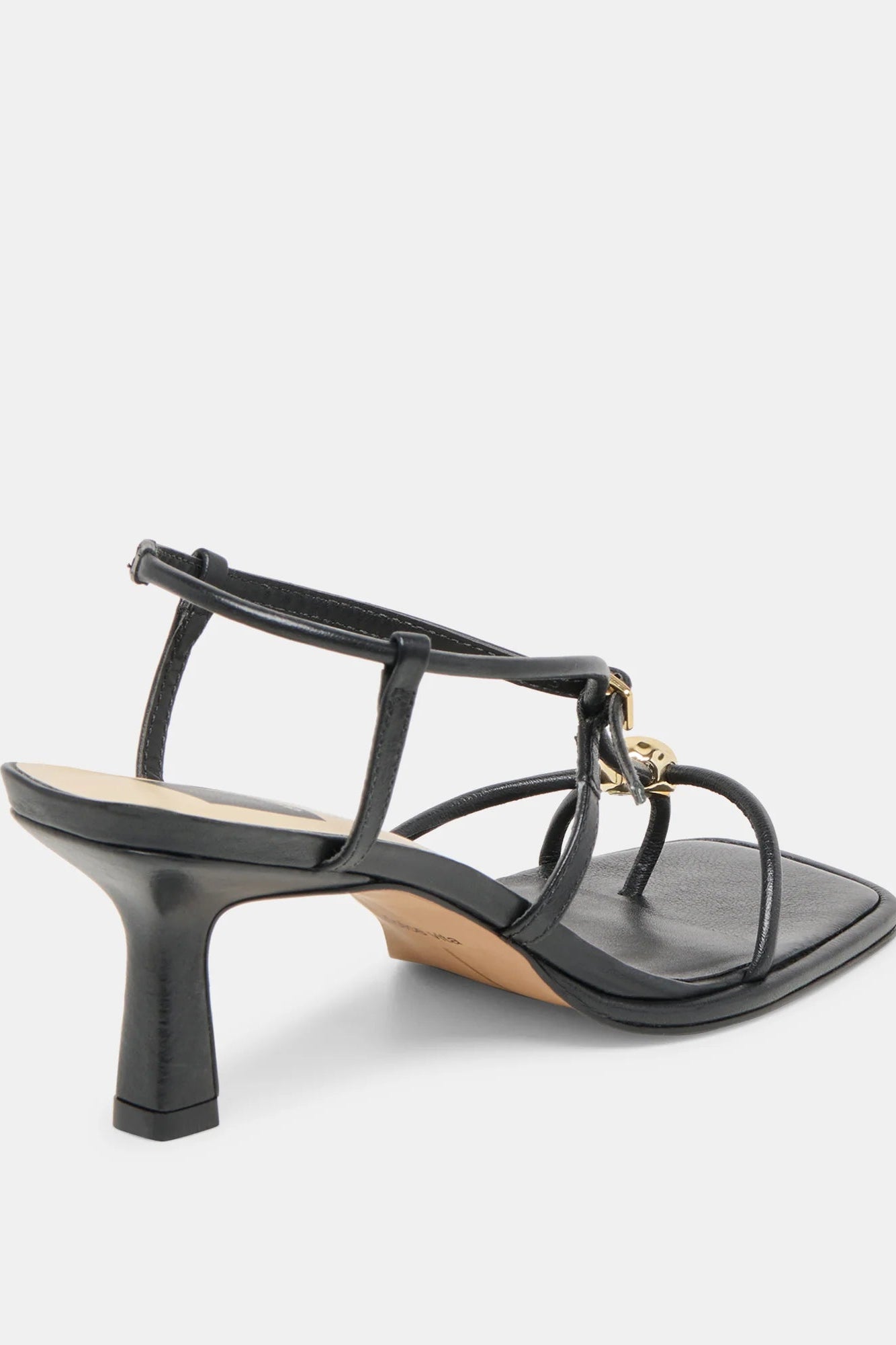 Mylee Black Leather Heels