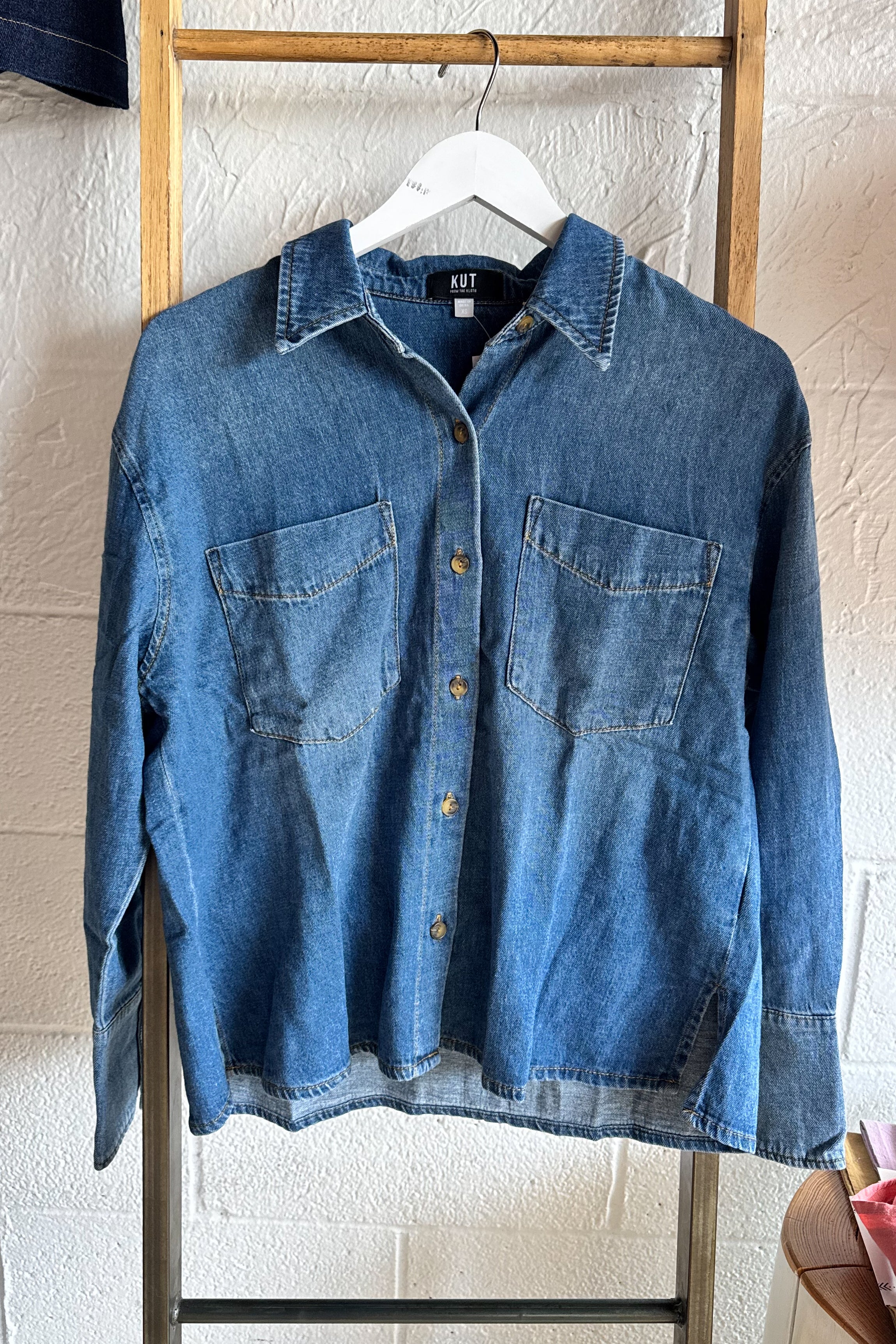Gertie Button Down Denim Top