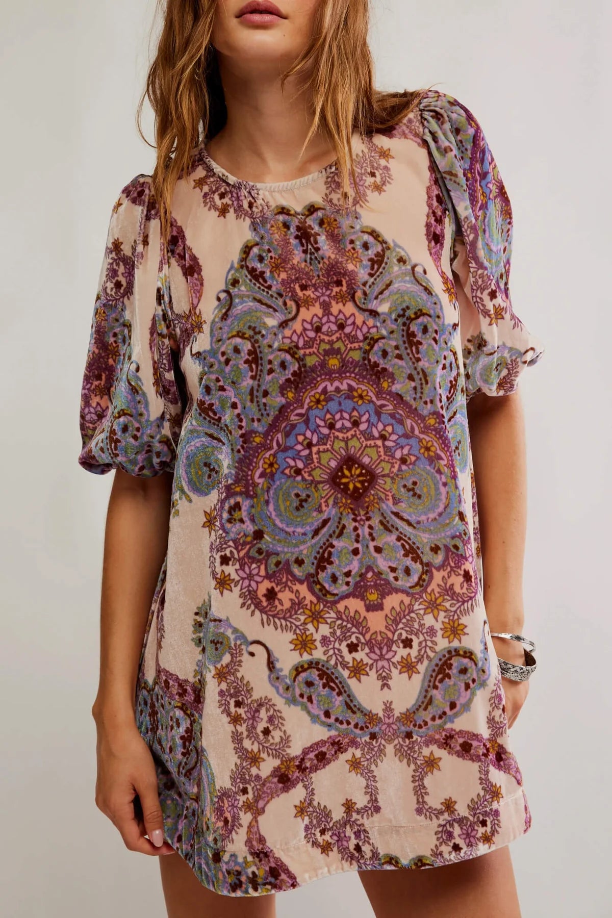 Maye Printed Velvet Tunic