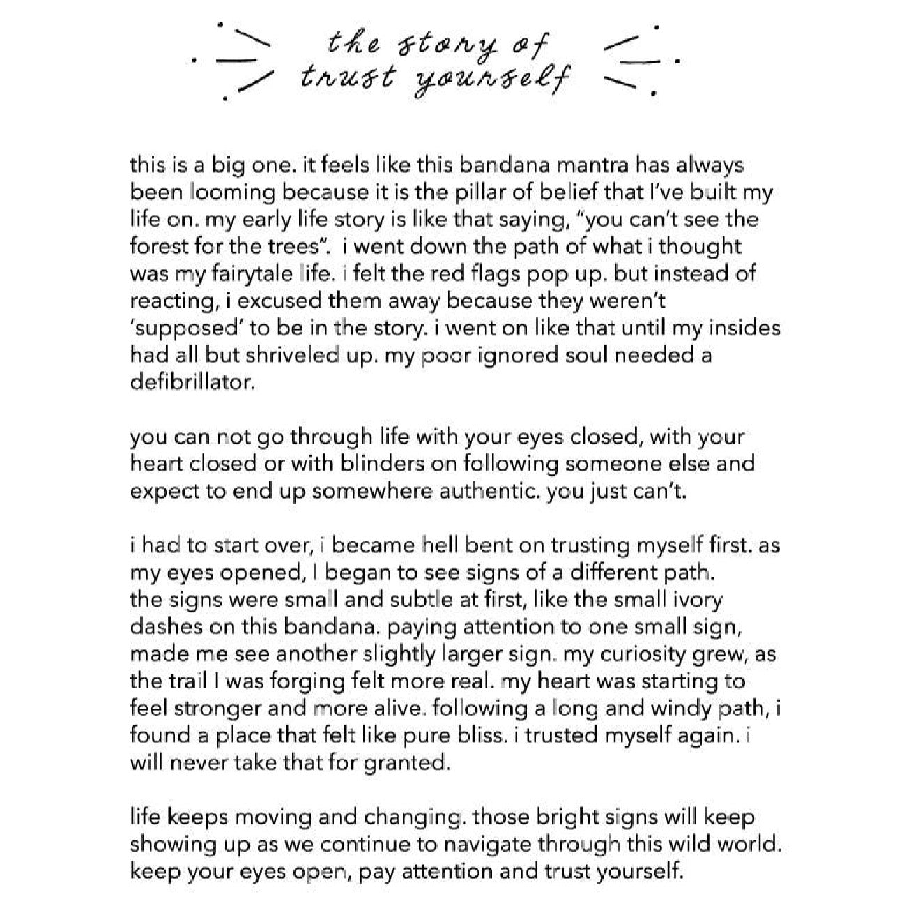 Trust Yourself Bandana