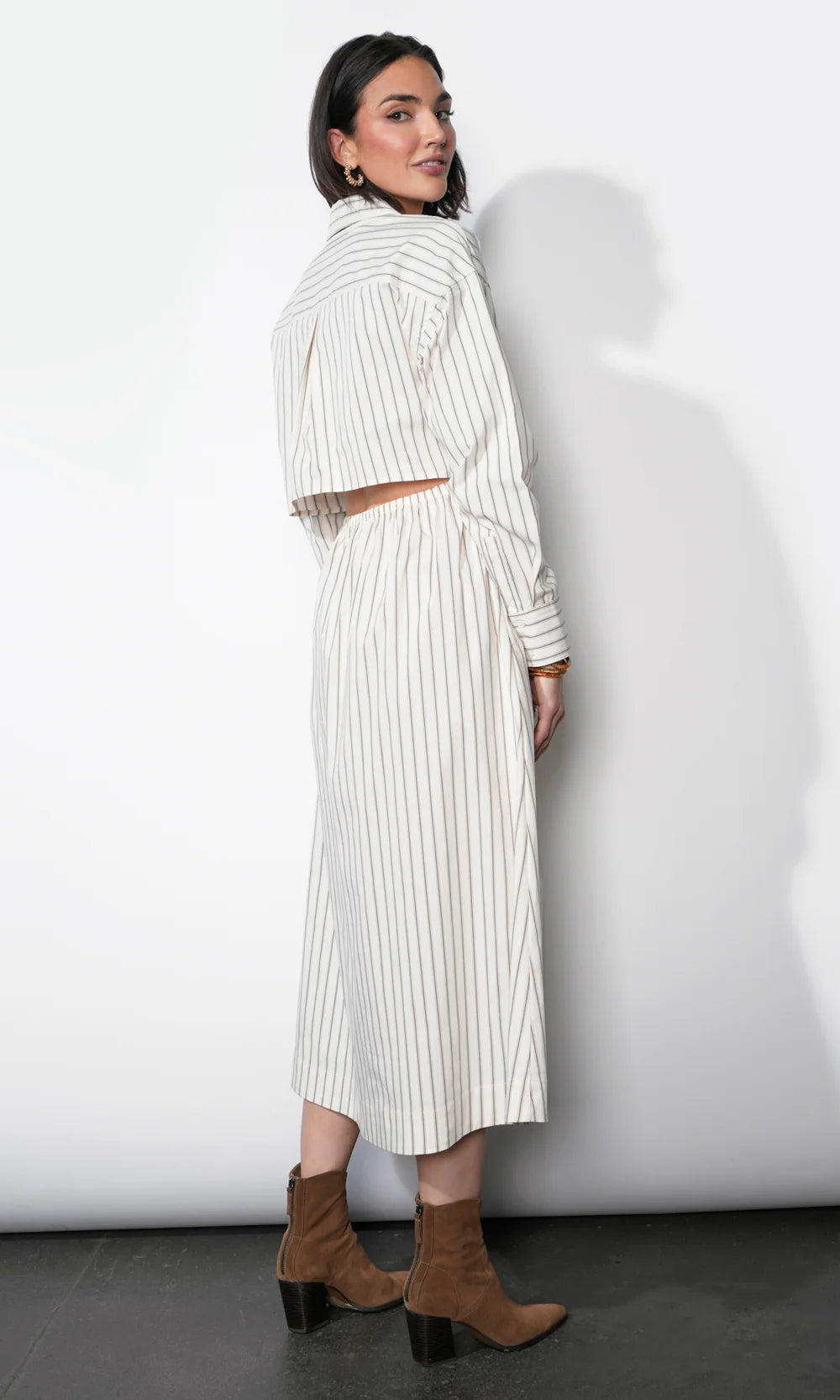 Cosette Open Back Shirt Dress