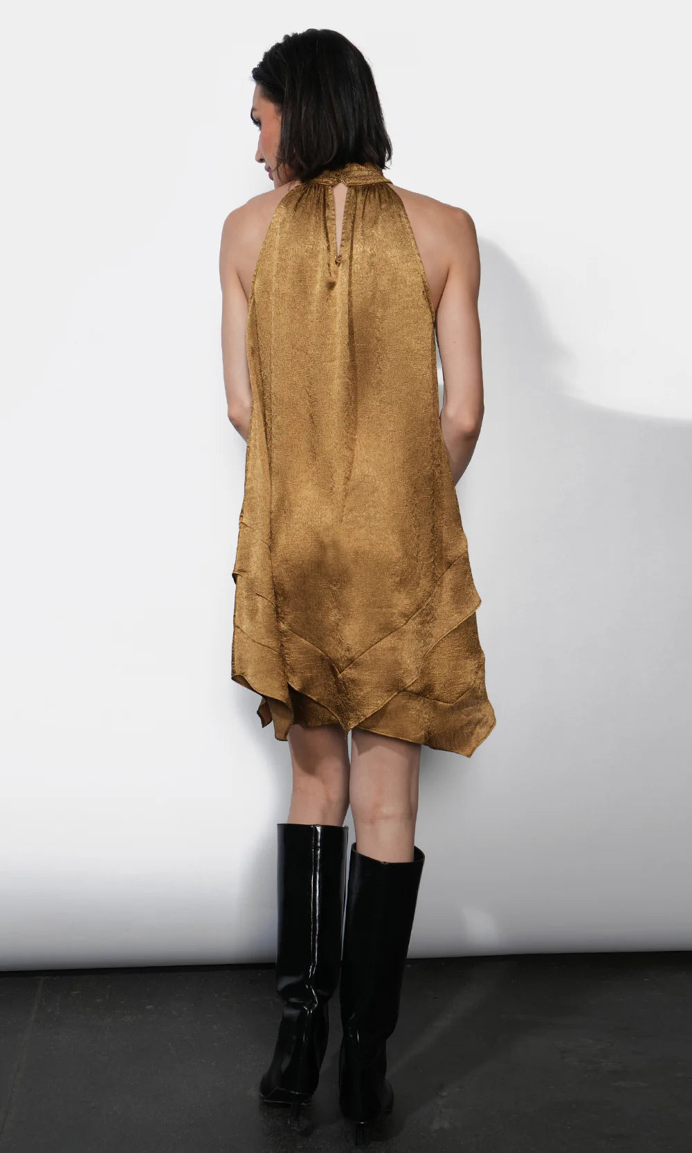Quinn Tiered Asymetric Hem Mini Dress