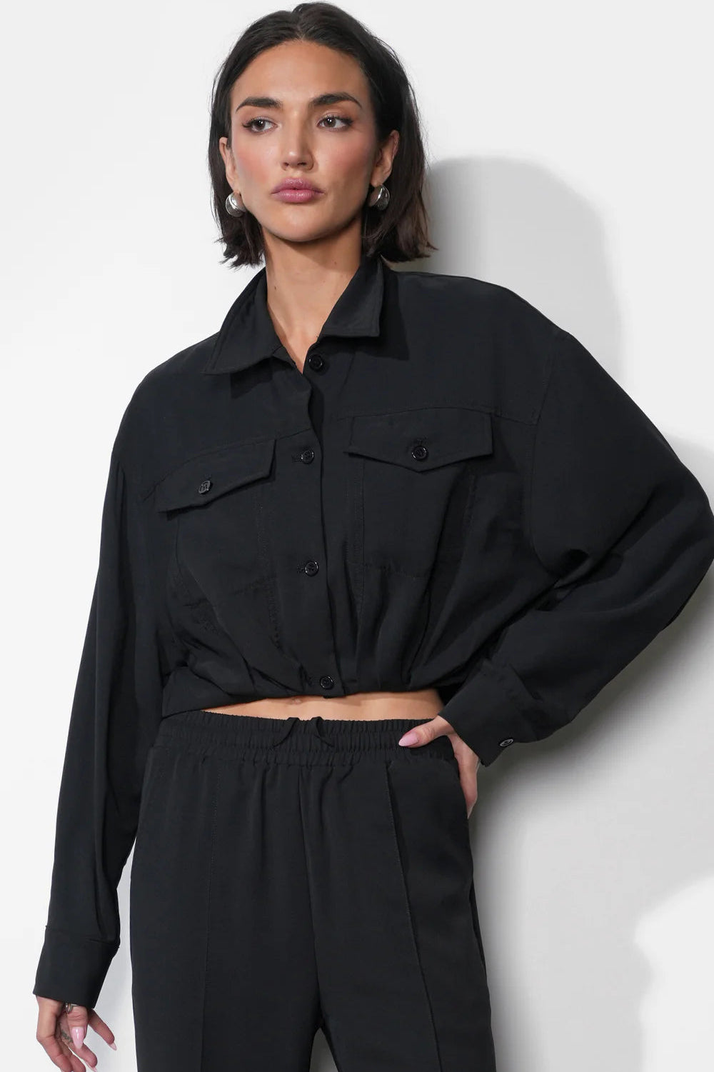 Ina Button Up Cropped Shirt