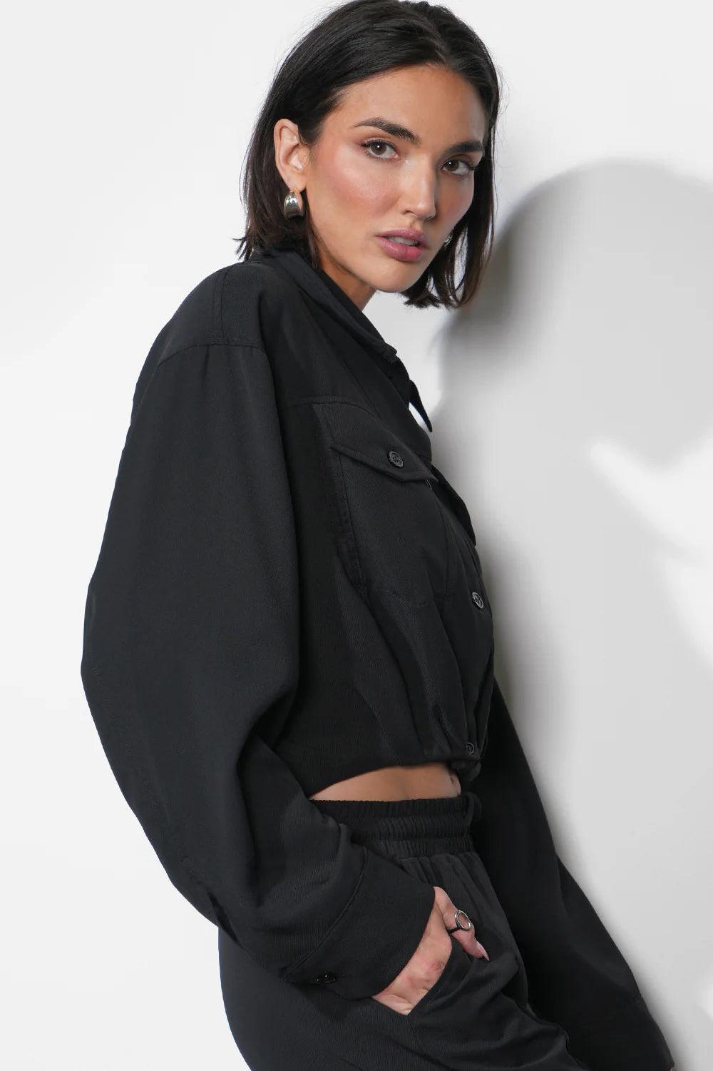 Ina Button Up Cropped Shirt