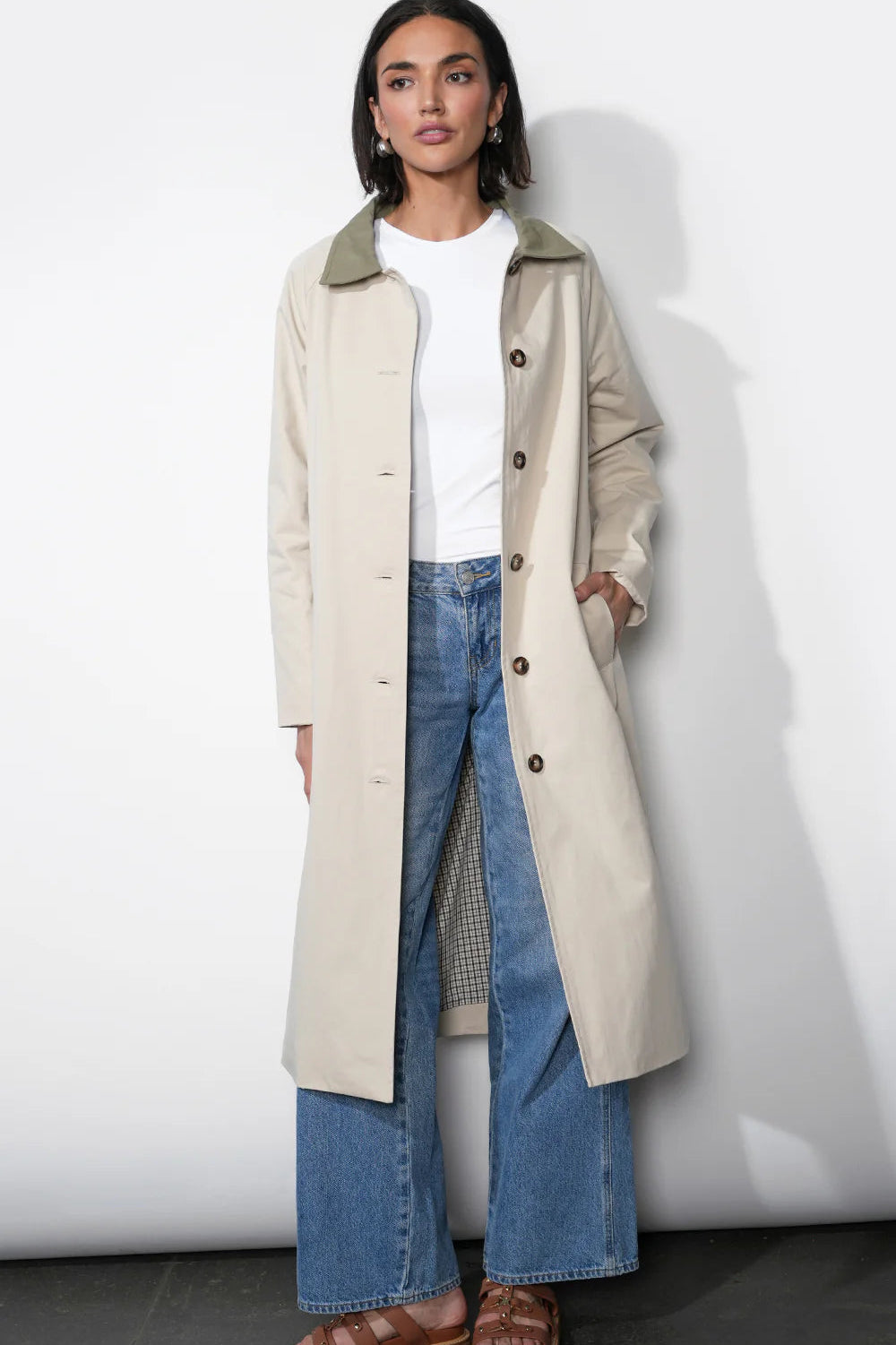 London Trench Coat with Grid Lining