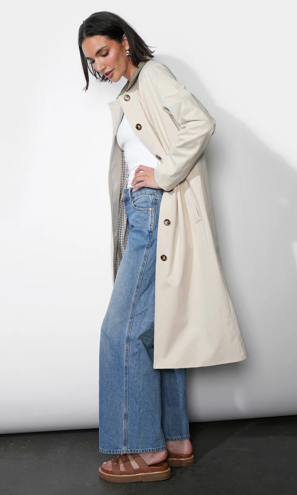 London Trench Coat with Grid Lining