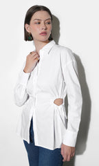 Naira Side Open Drawstring Shirt