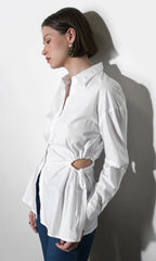 Naira Side Open Drawstring Shirt