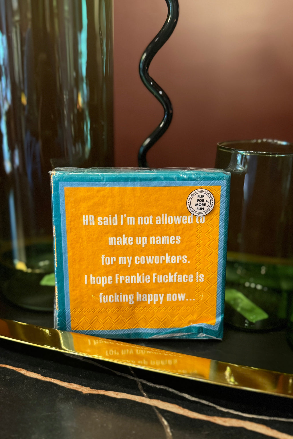 HR Funny Cocktail Double-Sided Napkin