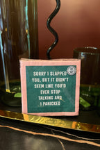 Sorry I Slapped You Funny Cocktail Double-Sided Napkin