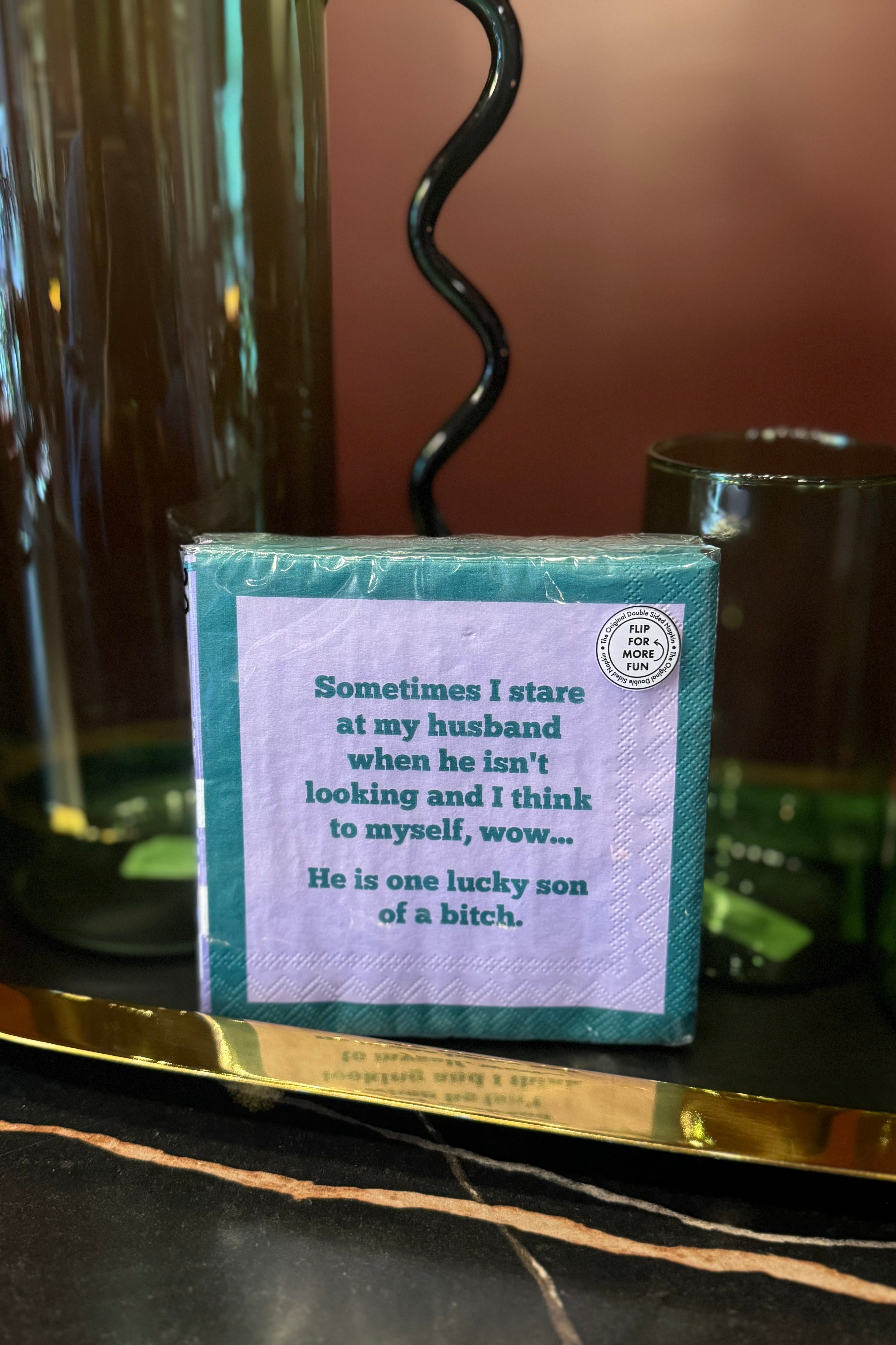 Leave By 9 Funny Cocktail Double-Sided Napkin