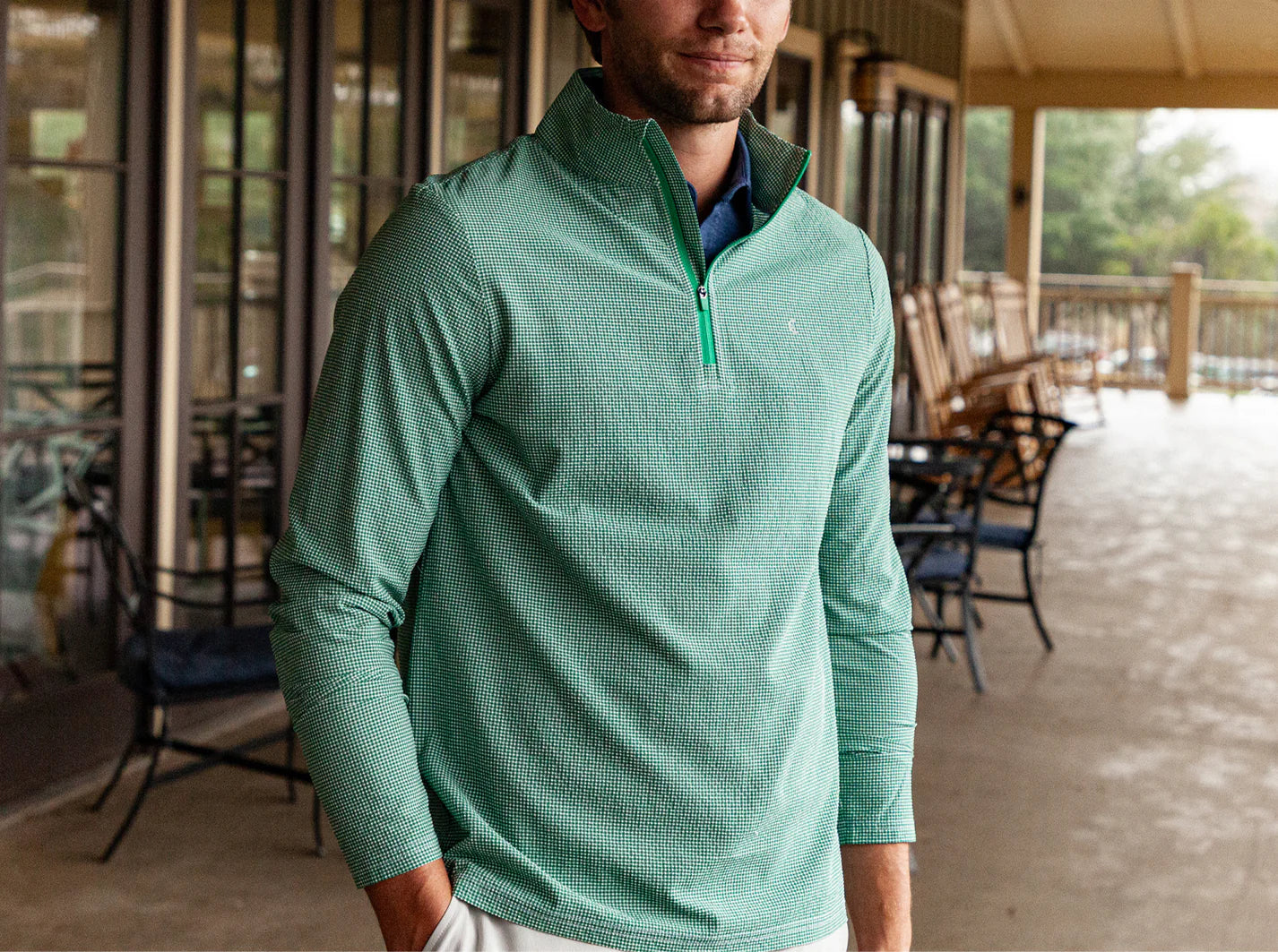 Seersucker Performance Pullover