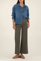 Gertie Button Down Denim Top