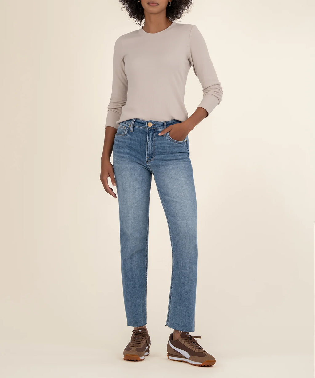 Noelie Scoop Neck Long Sleeve Knit Top