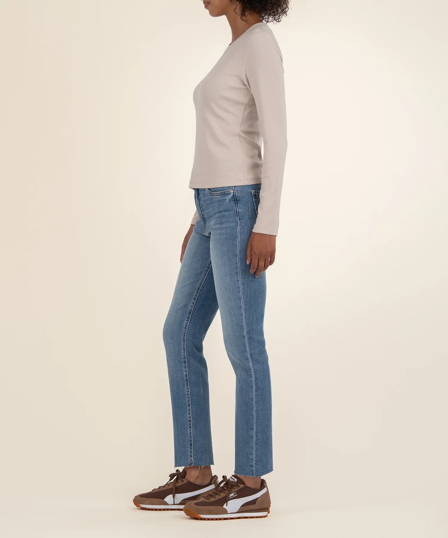 Noelie Scoop Neck Long Sleeve Knit Top