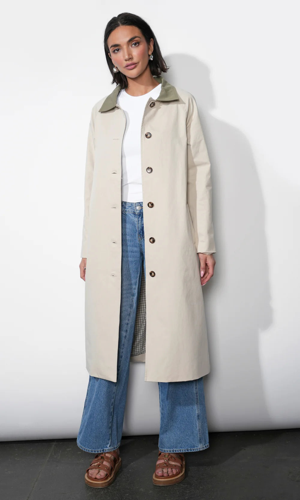 London Trench Coat with Grid Lining