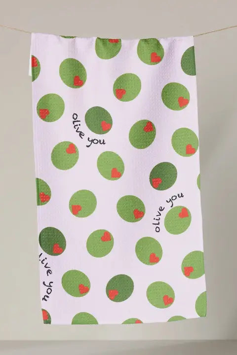 Olive You Bar Towel