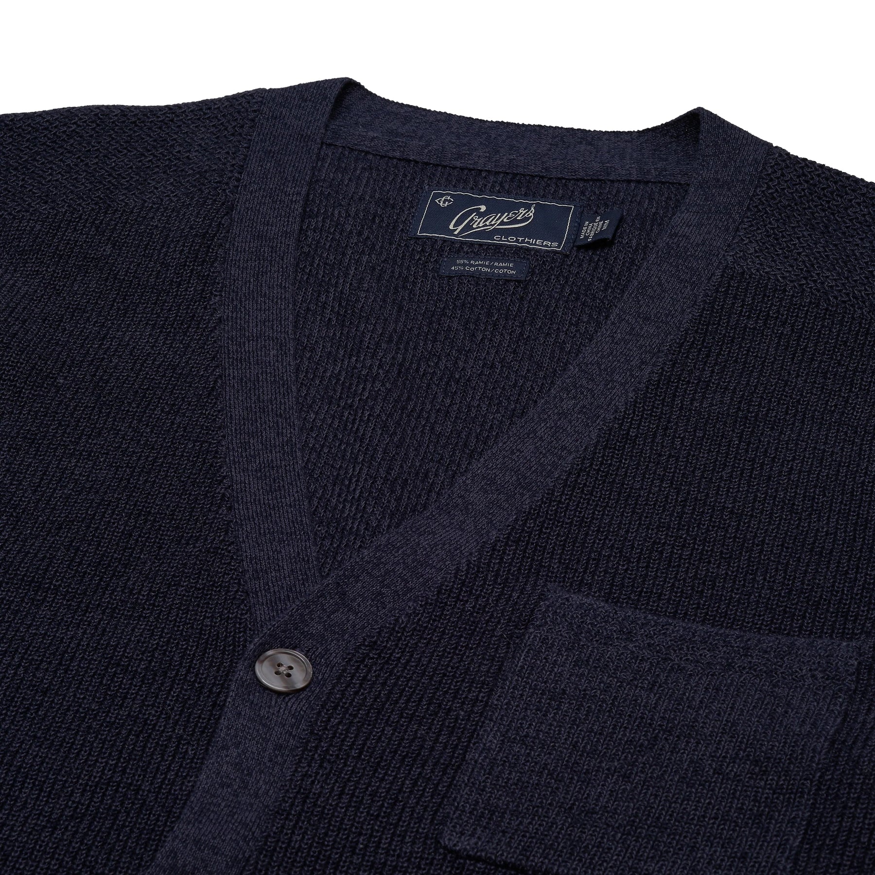 Ramie Cotton Cardigan Sweater