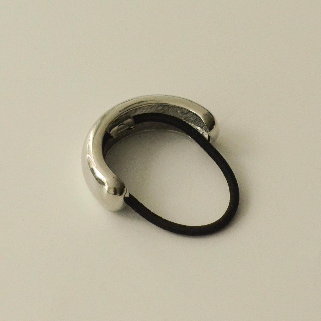 Silver Wide Metal Cuff Hair Tie