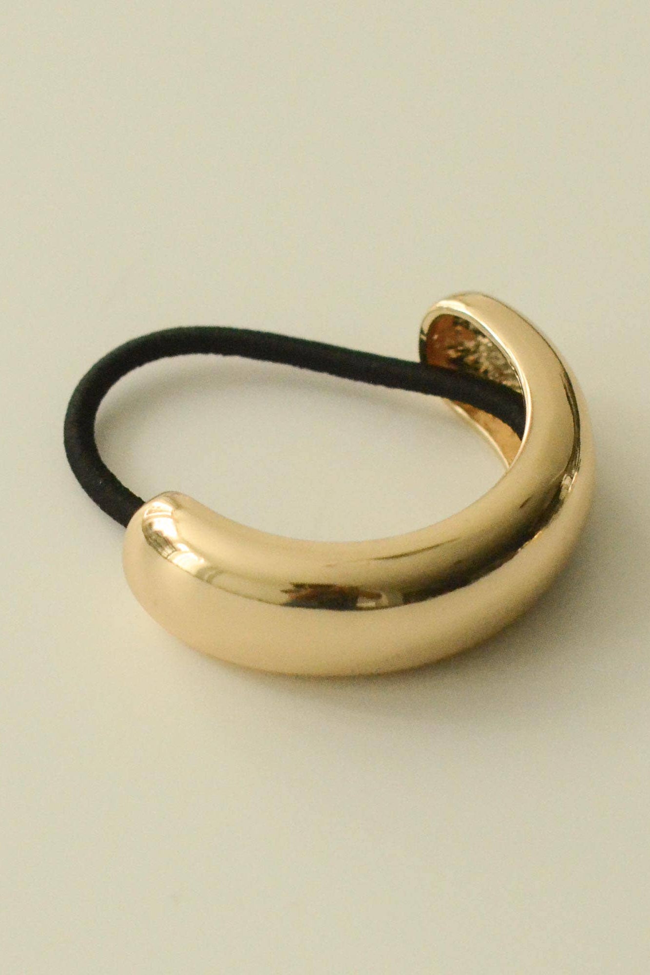 Gold Wide Metal Cuff Hair Tie