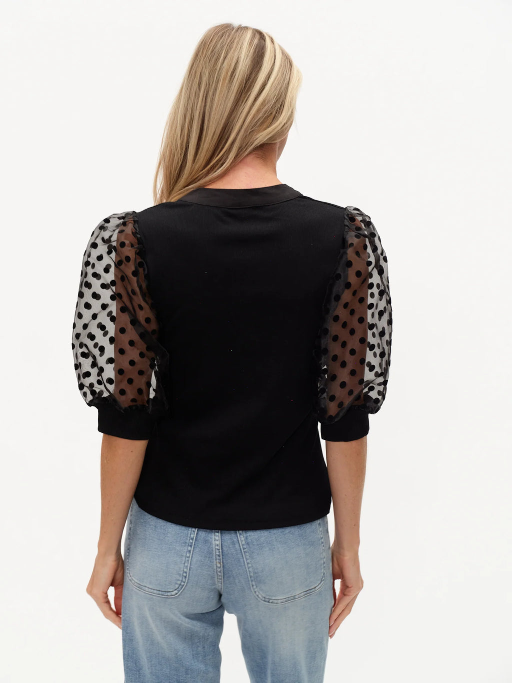 Colette Mixed Media Polka Dot Sleeve