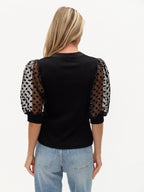 Colette Mixed Media Polka Dot Sleeve
