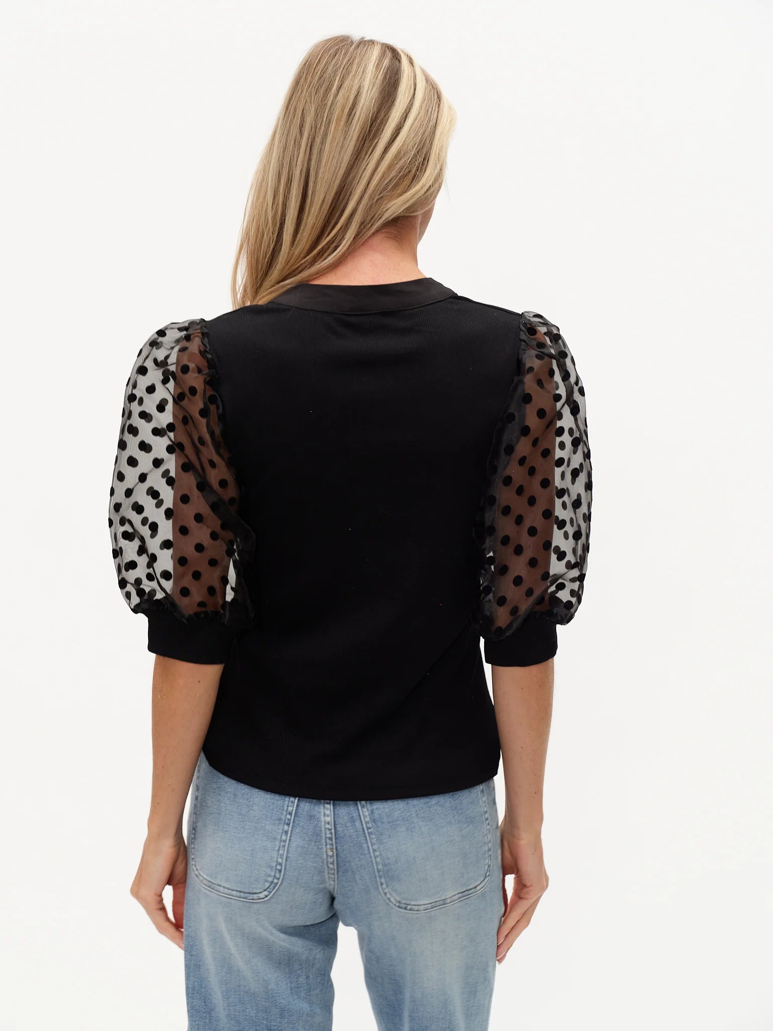 Colette Mixed Media Polka Dot Sleeve