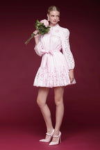 Ballet Pink Broderie Anglaise Shirt Dress