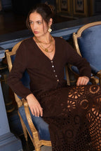 Mila V-Neck Knitted Cardigan