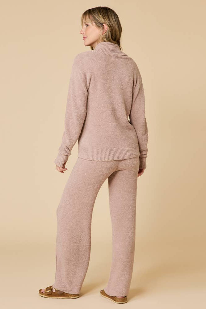 Ultra-Marshmallow Shawl Collar + Pintuck Pant Set