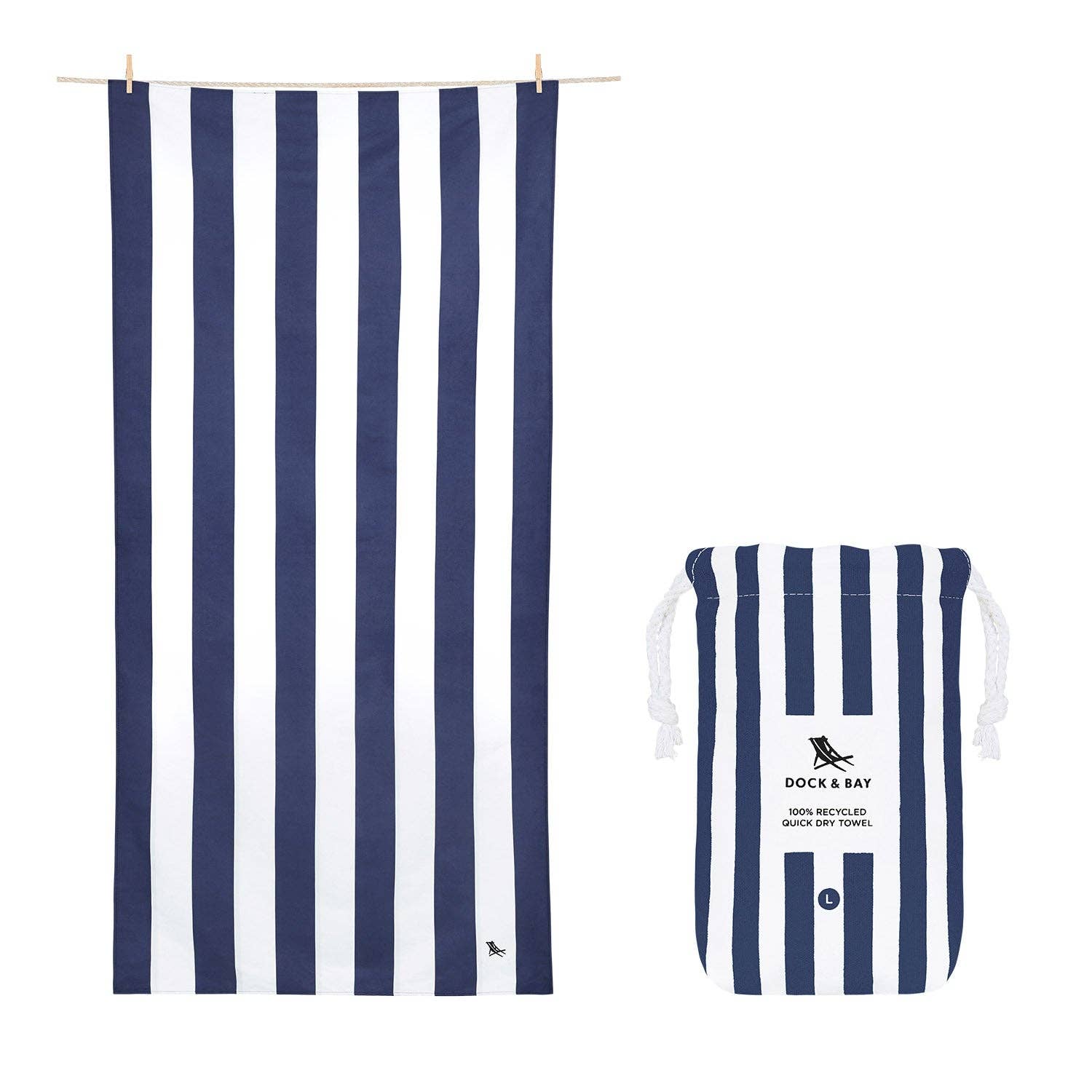 Dock & Bay Quick Dry Beach Towel – Cabana Whitsunday Blue