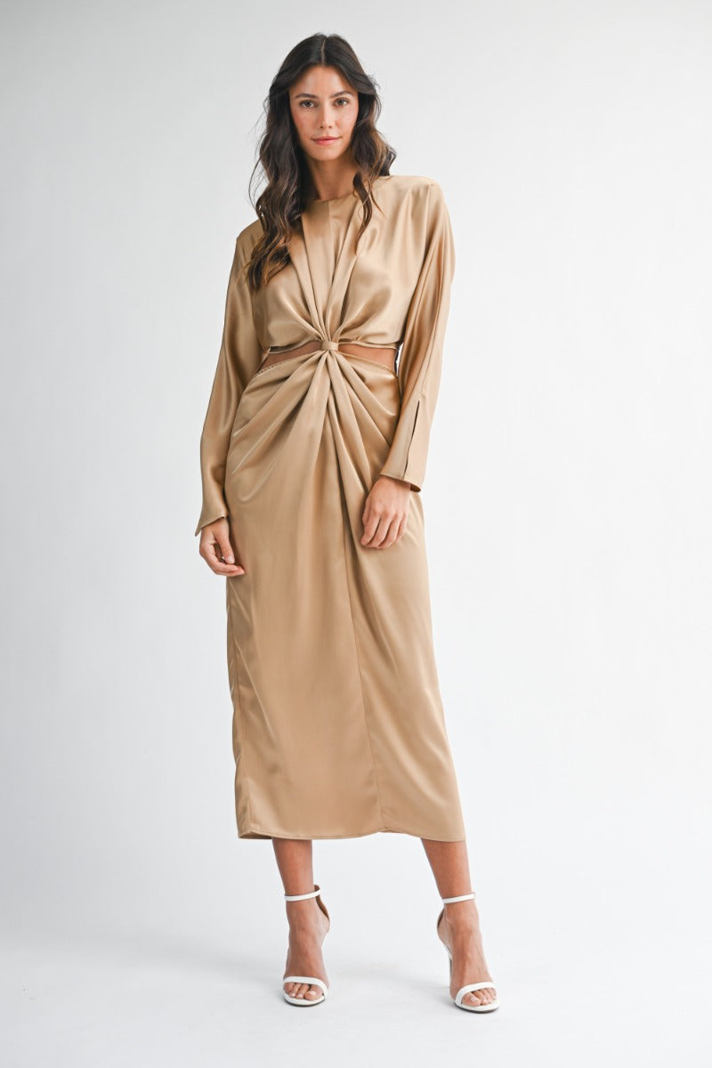 The Mocha Twist Midi Dress